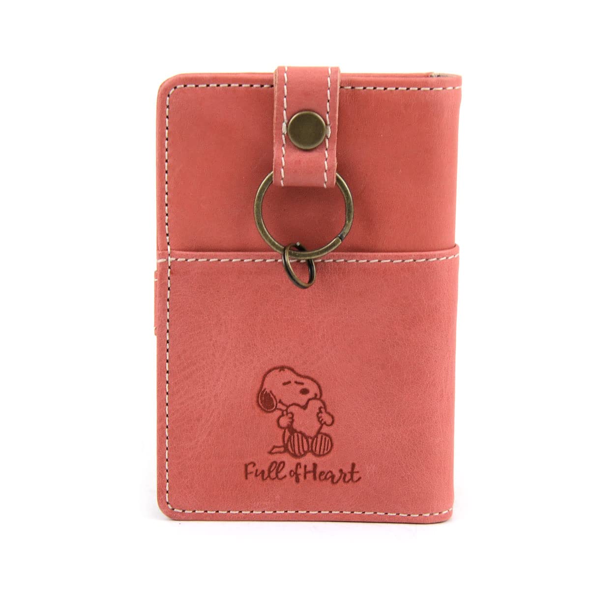 

PEANUTS Key Case Genuine Leather Full of Heart 73341 [nadaya] [Peanuts] Men s Women s (Pink)