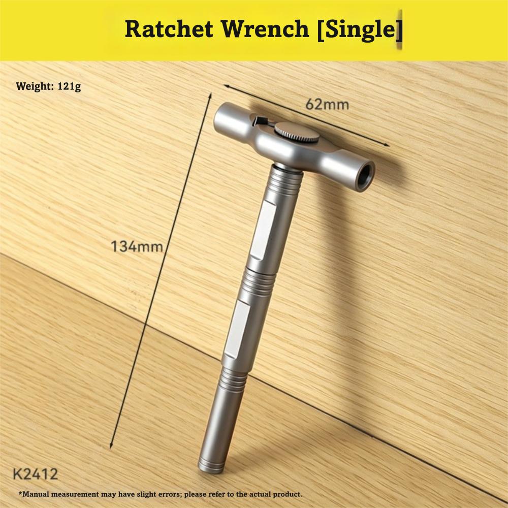 Multifunctional T-Handle Ratchet Screwdriver Magnetic Drive Screwdriver For Bicycle Repairs