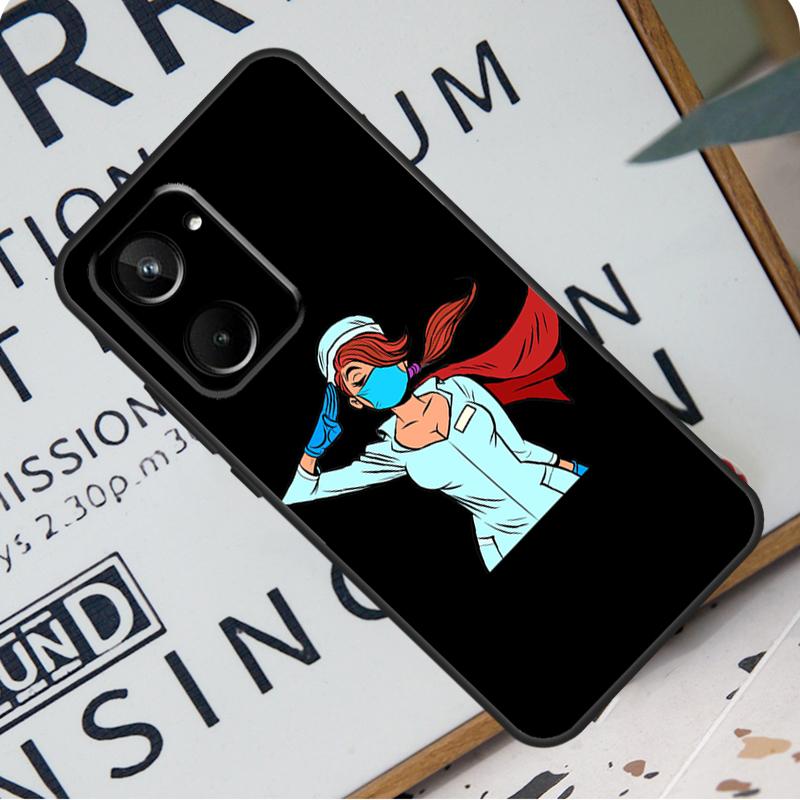 Cartoon Medicine Doctor Nurse For Realme C31 C33 C35 C51 C53 C55 C67 GT5 GT Neo 6 9 10 11 12 Pro Plus C21Y C25s C30 Case