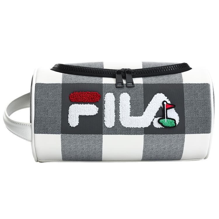New FILA Athletics PU Storage Bag Handbag Clutch Small Women's Pitch Black A13W245169F-BK