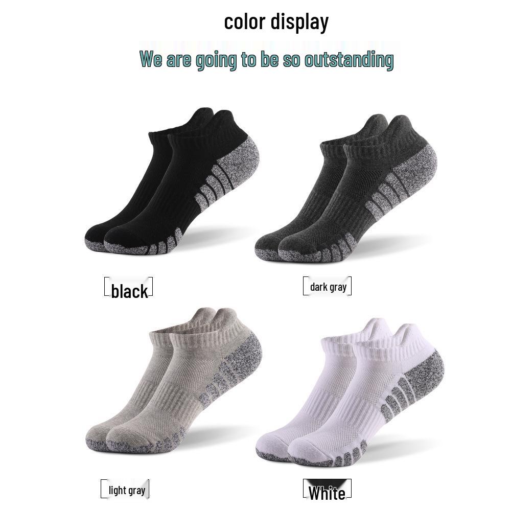 Enhanced Non-Slip Running Socks: Thick, Sweat-Absorbent, Breathable Cotton for Professional Sports