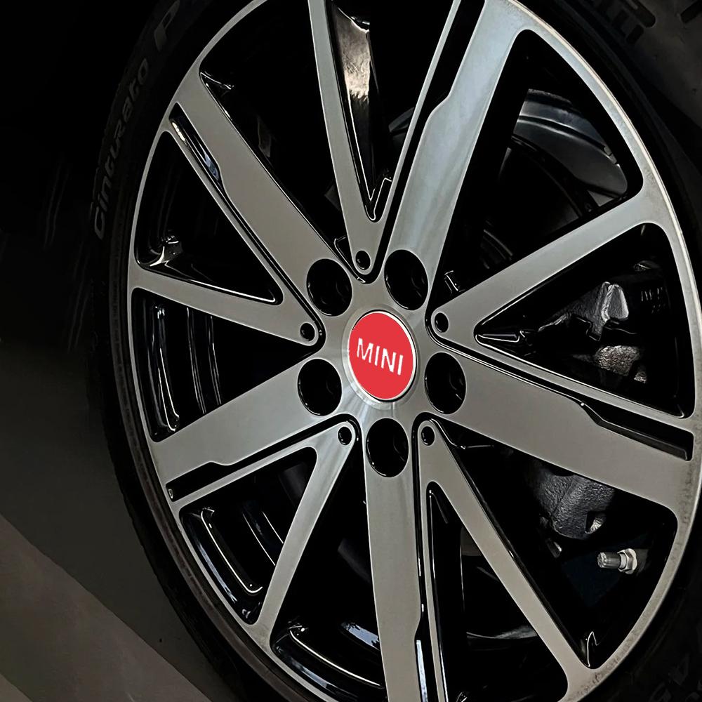 4 pièces 56mm Emblème de Voiture Cache-Moyeux de Roue Décoration de Pneu Accessoires Pour MINI Cooper JCW WORKS R53 R56 F55 F56 R60 R50 vhdsg88