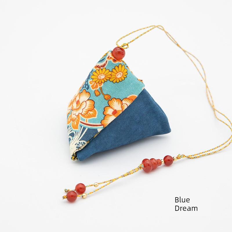 Dragon Boat Festival Mugwort Zongzi Sachet, Creative and Fresh Style, Pure Cotton Fabric, Color-Blocking Sachet, Lavender Exquisite Hanging Ornament