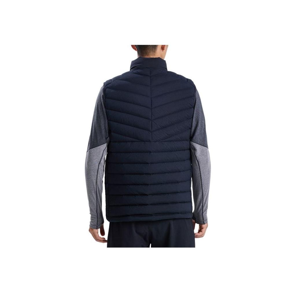 Asics Gilet chaud en duvet uni décontracté de sport d'extérieur zippé à col montant pour homme Noir 2031E441-001