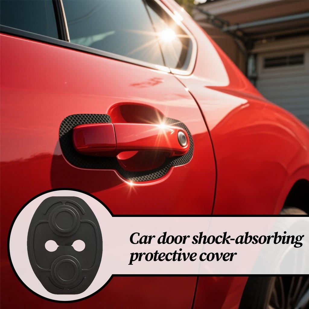 Car Door Lock Protective Cover Door Closing Shockproof Cushion Latch Cover Protector Shock Absorber Silent Guard Trim Decoration