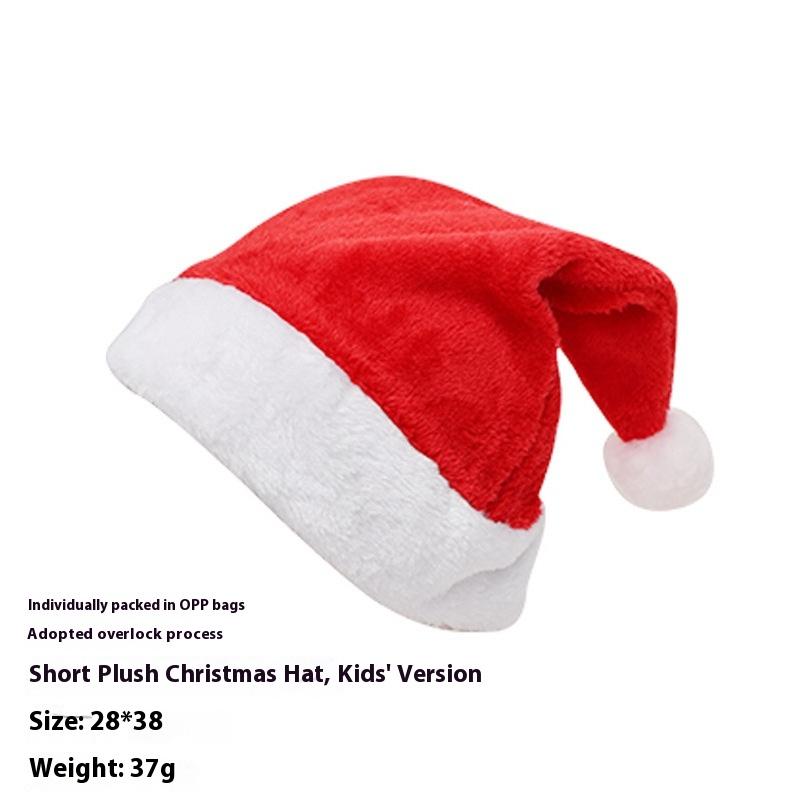 Christmas Hat Red Super Soft Bronzing Colorful Stars Adult Hat Christmas Holiday Party Dress Up
