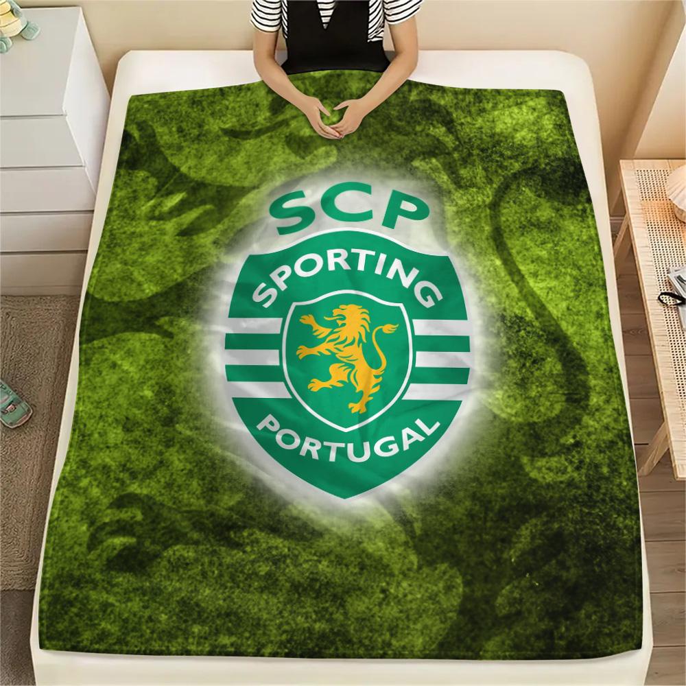 Sporting CP Print Flannel Blanket, High quality Comfortable for All Seasons, Home Decor, Warmth and Comfort 80cm x 120cm