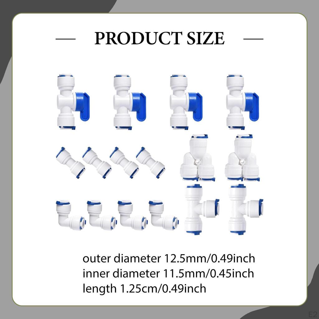 1/4 Zoll Außendurchmesser Schnellanschluss für Osmose-Kugelhahn + T L i Y Teile Steckfittings