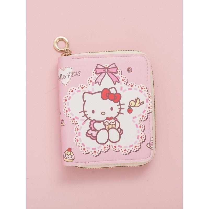 

Новый короткий кошелек милый hellokitty мини на молнии женская мода китти кошелек для мелочи 11*8.5*2.5