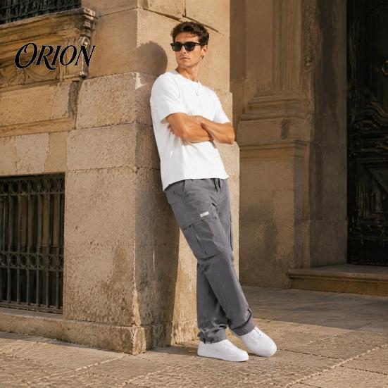 Weiche Hautfreundliche Lounge-Hose Herren Cargohose, Lockere Passform Jogginghose mit Verstellbarem Kordelzug Stylischer Hip-Hop-inspirierter Bündchen, Mehrere Taschen,