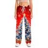 Damen Weihnachts-Pyjamahose mit Aufdruck, elastischem Bund und - Lässige Haus-Schlafkleidung
