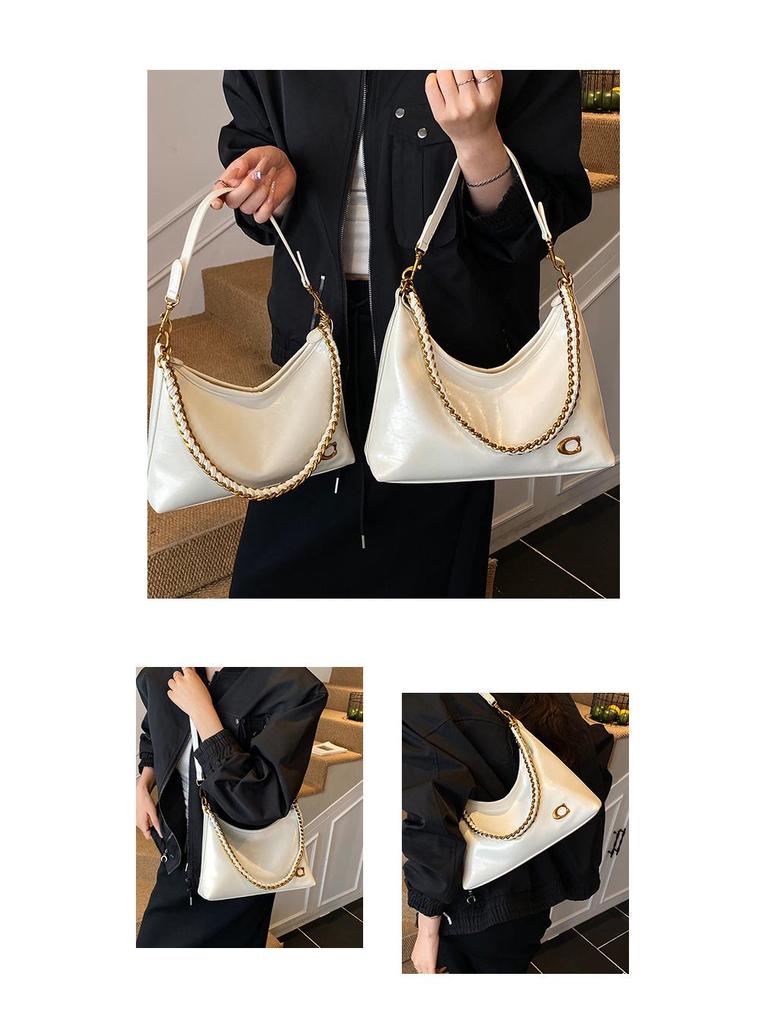 Korean Style Retro Handbag: High-End Fashion Shoulder Bag for Trendy, Versatile Commuter