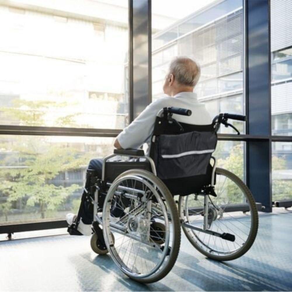 Reflective Stripe Wheelchair Backpack Bag Large Capacity Wheelchair Pouch  School Supplies