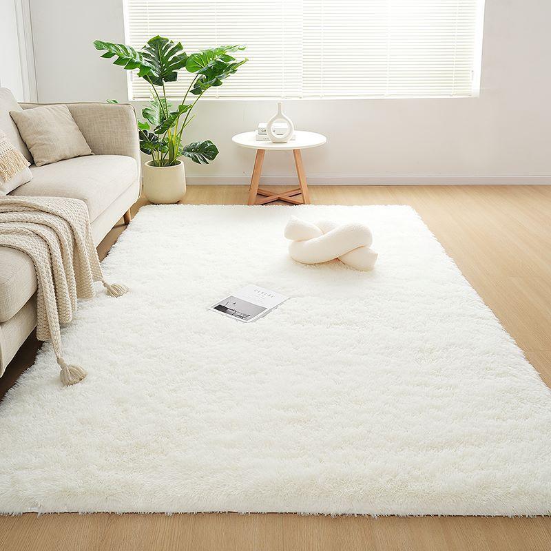 Checkered Plush Rug Soft Fluffy Carpet for Living Room Bedroom Home Decor Shaggy Floor Mat Bedside Rug