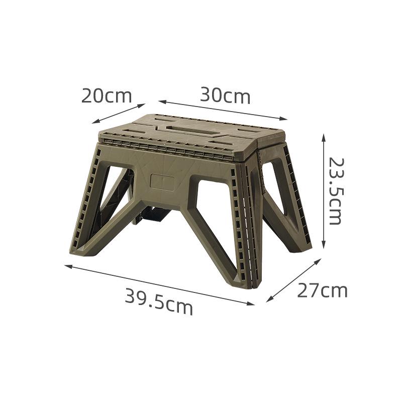 Portable Thickened Folding Stool, Plastic Outdoor & Indoor Small Bench