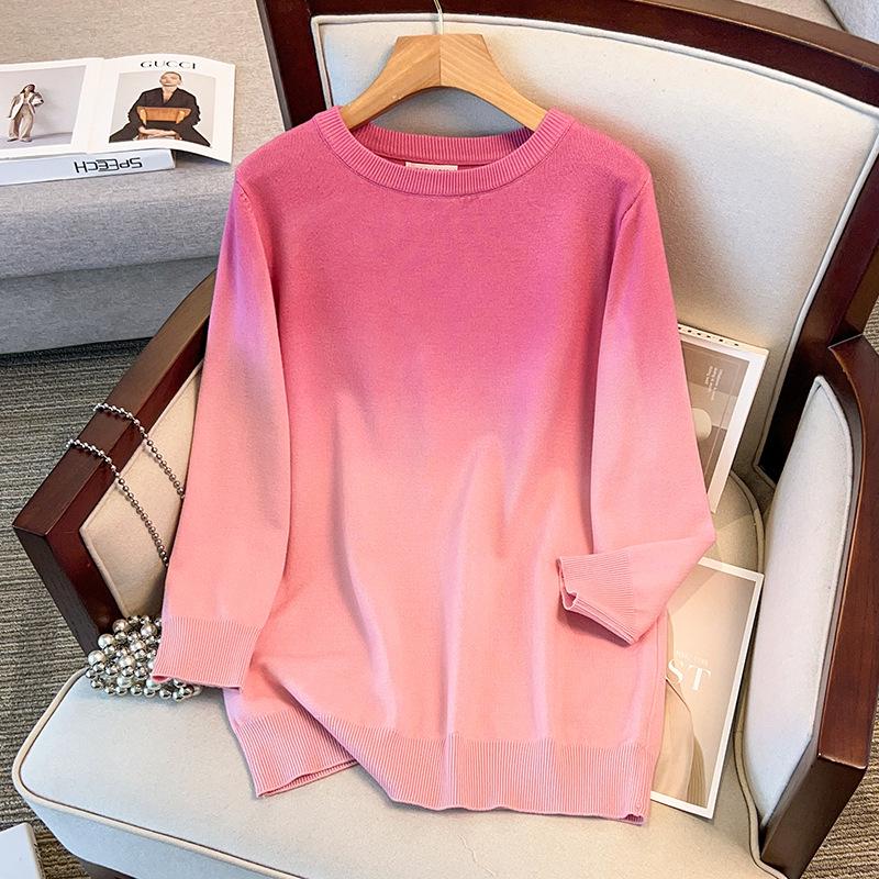 

Plus Size Women s Sweater: Loose Round Neck Pullover for 200-350 lbs (Bust 150-160 cm) - Style 8061 3XL червоний