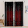 2pcs   Spring Summer Curtains Gothic Castle Sheer Curtains Polyester Easy Install Decorations Outdoor for Kitchen Living Room