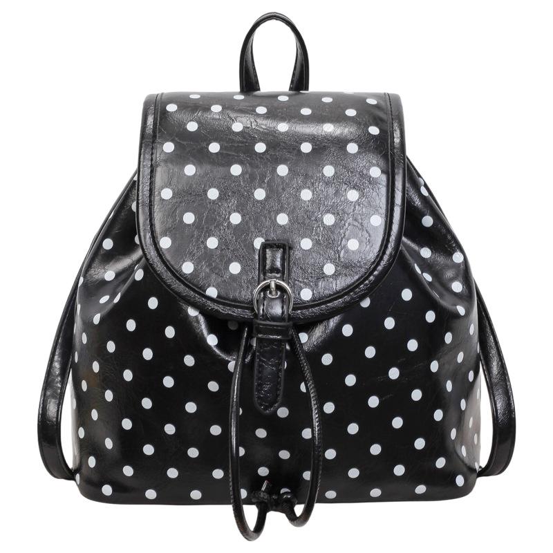 Schoolbag Premium Sense Backpack Women's Travel Light Commuter Backpack 1011 New Summer Polka Dot Fashion College Student School Bag