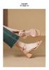 Women's Chunky Heel Backless Peep-Toe Sandals - Soft Sole, Single Strap, Fairy Style, Comfortable Summer Footwear