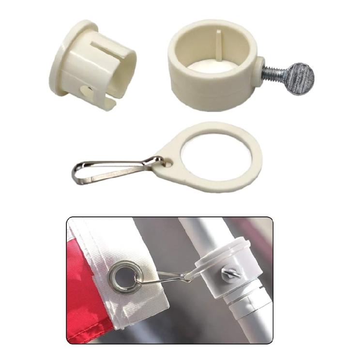 2lots Plastic Flag Clip Secure Swivels Mounting Prevents Tangling Weather Resistant Rings For Outdoor Flag Display