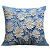 New Flower Pillowcase Imitating Three-dimensional Oil Painting Style Creative Floral Home Living Room Sofa Cushion Pillowcase
