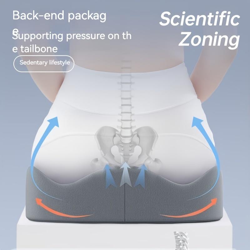 Ergonomic Sponge Coccyx Cushion, Breathable Summer Car Seat Pad, Modern Design with Texture,Soft Support,Suitable for Office