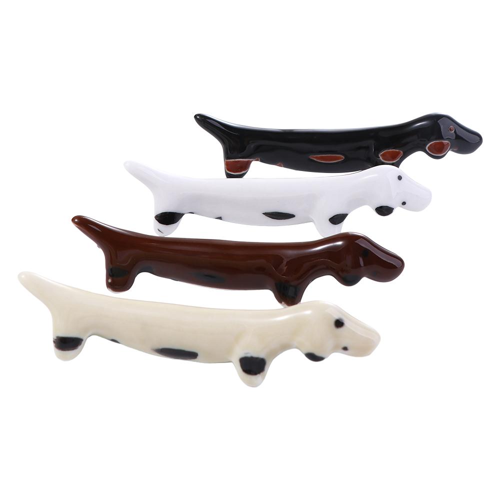 Dekoracja domu Restauracja Ceramiczny Jamnik Uroczy Elegancki Uchwyt na Pałeczki Stojak na Naczynia Stołowe Stojak na Naczynia Stołowe Podpórka pod Pałeczki