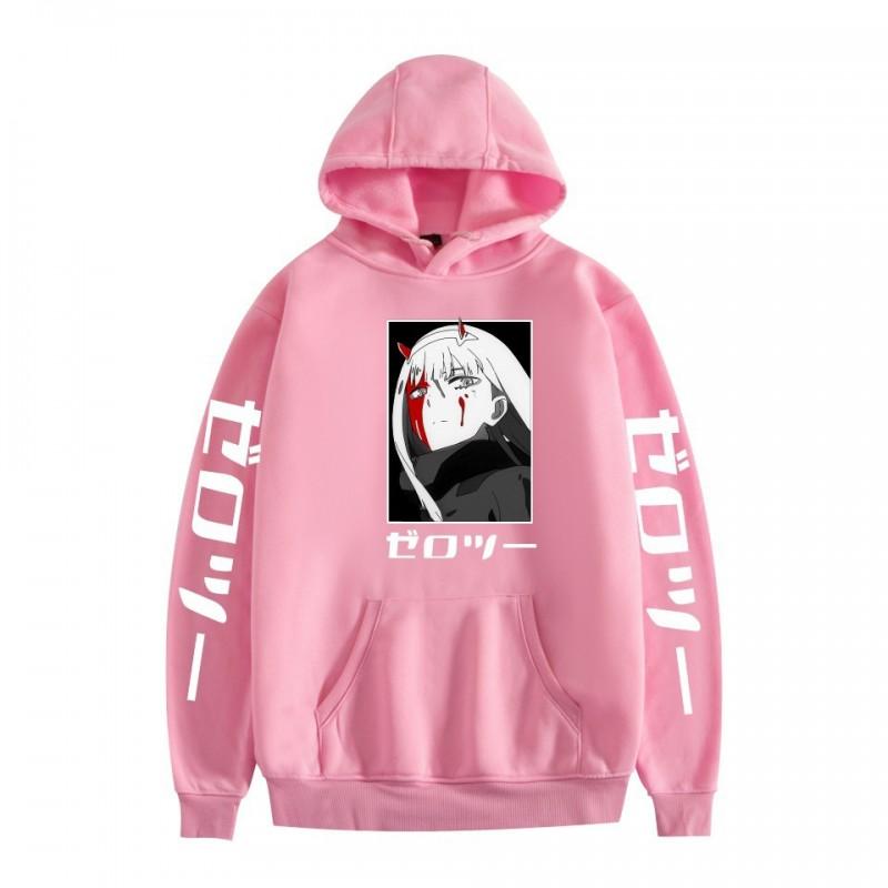 Anime Darling In Franxx Zero Two Printed Hoodie Teens Unisex Casual Sweatshirt Fall