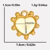 6pcs Real Gold Plated Sun Moon Star Charm Cross Stainless Steel Charms For Jewelry Making Supplies Flower Heart Handmade Pendant