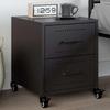 VidaXL Black Bedside Table 36x39x43.5 Cm Steel, Cabinet, Bedroom Furniture, Phone Holder, Cabinet 846626
