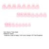 24Pcs Pink Bow Women Press on Nails Faux Pearl Almond Stick-on Fake Nails
