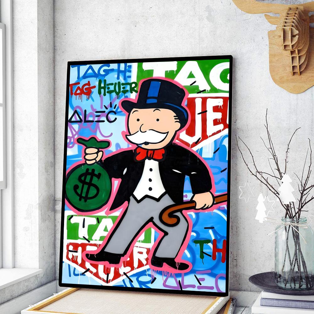 

Мультфильм доллар Aalec MonopolyS плакат необычная наклейка на стену для гостиной бар искусство настенные наклейки кабинет домашний декор гостиной 21cm×30cm NoFrame