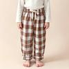 Children's Pant Spring Summer Vintage Casual Baggy Plaid Pants for Kids Girls Boys Trousers