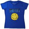 Nirvana Xerox Happy Face T-Shirt Blue New Unisex T-Shirt