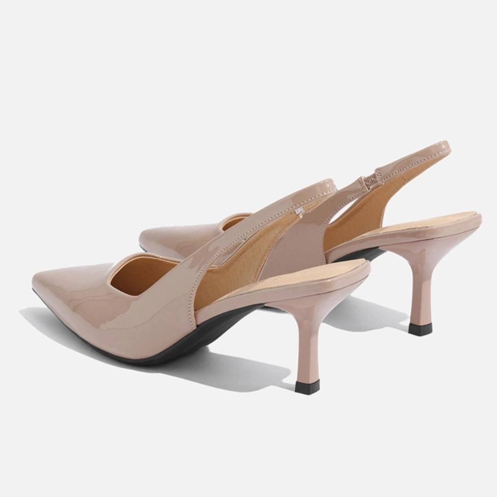 Zapatos de Mujer Franceses para Desplazamiento Stiletto Puntiagudos Boca Baja Nicho Sandalias de Tacón Alto