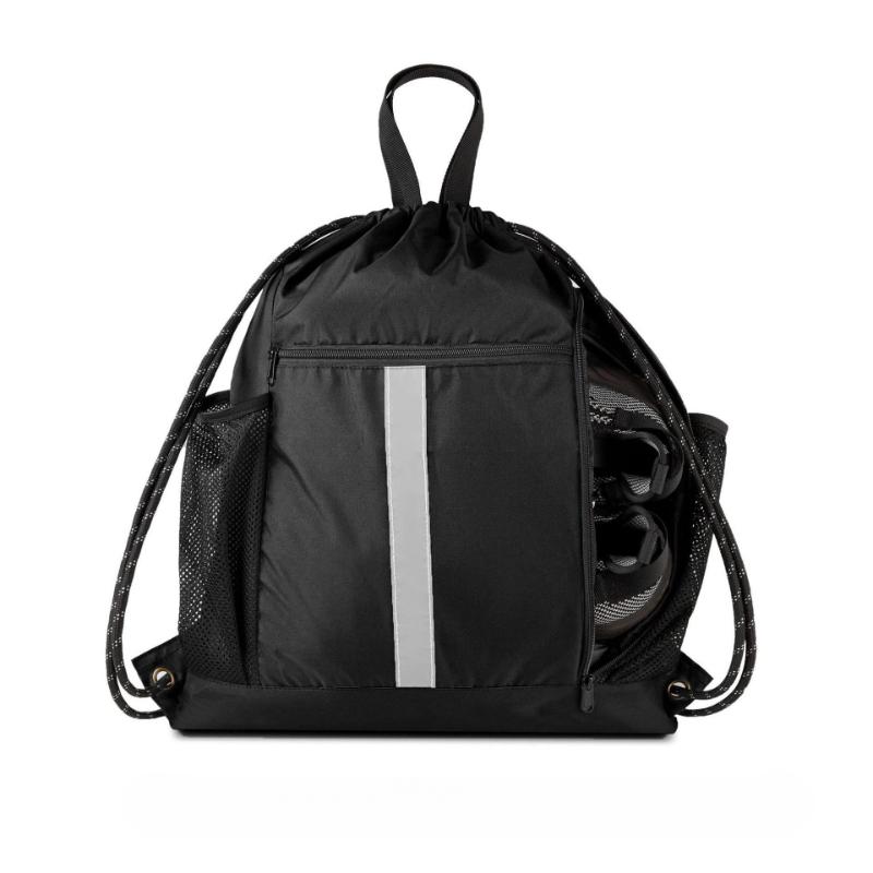 

Спортивный рюкзак на открытом воздухе Легкая складная спортивная сумка на шнурке Баскетбольная футбольная тренировочная сумка Дорожная спортивная сумка 1pc чёрный