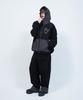 LMR Check Applique Roll-Up Two-Way Balloon Pants Black