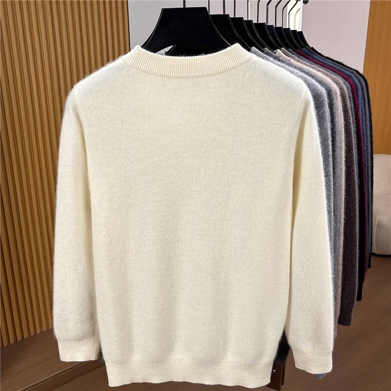 Men's Wool Blend Round Neck Sweater