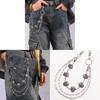 Metal Skull Hip Hop Belt Chain For Men With Spring Decor And Multilayer Design