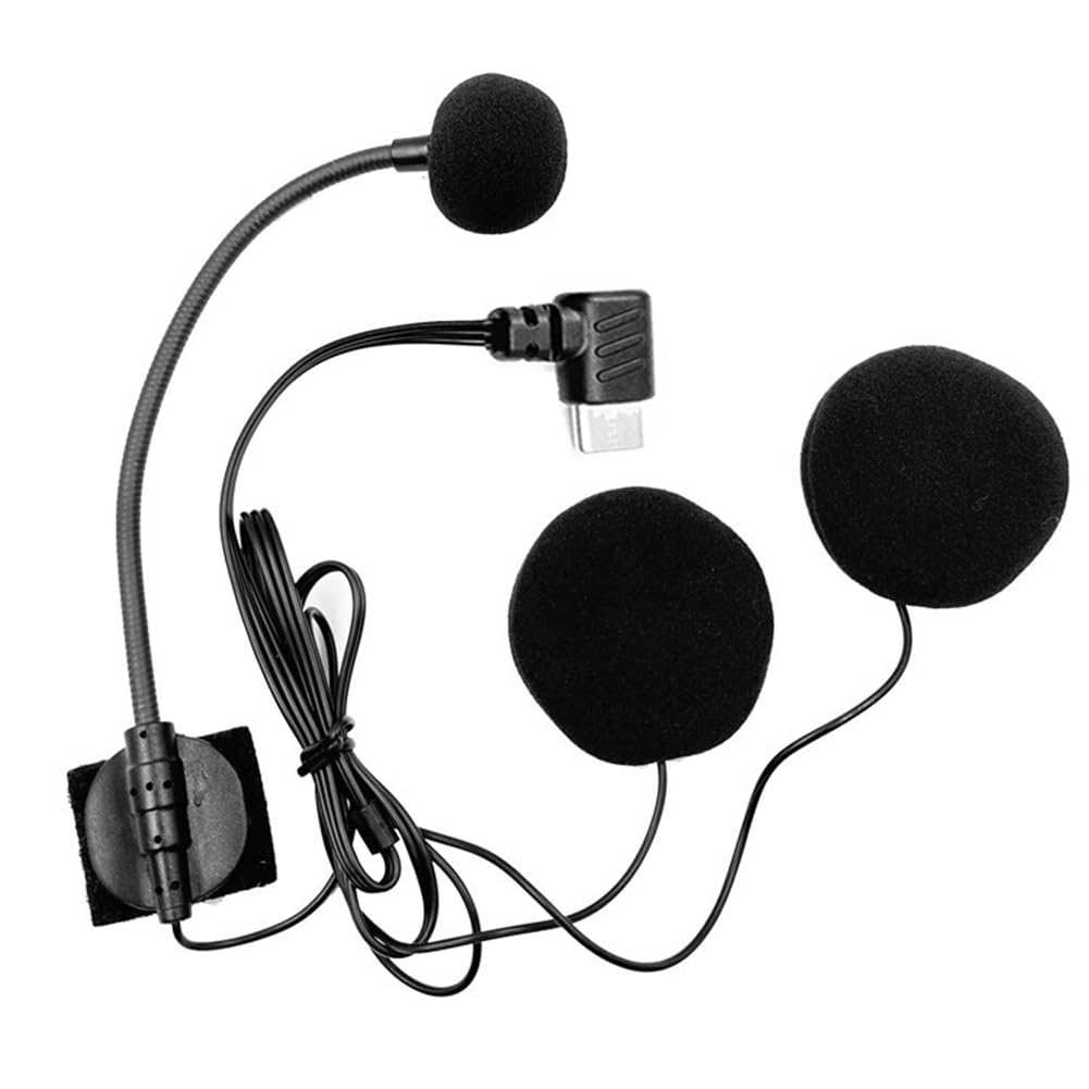 Roisin Motorcycle Type-C Earphone Microphone Speaker for Half Helmet