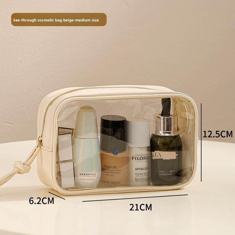 Large Capacity Travel Cosmetic Bag With Multiple Pockets For Makeup And Personal Items