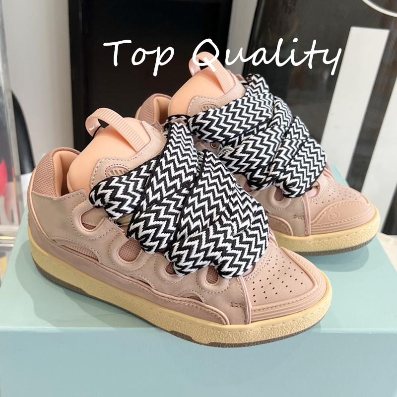 

Men s Women s Casual Shoes sports shoes Thick tongue Colorful shoelace Matching leather material Splicing color design 46