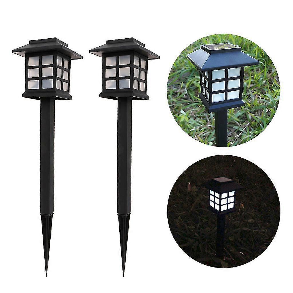 White Led Outdoor Solar Powered Lantern Garden Lawn Landscape Light Yard Path