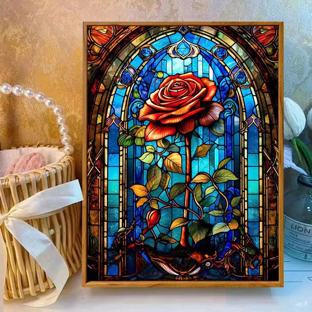 Pictură cu diamante Disney Frumoasa și Bestia Diamante Rotunde Complete Mozaic Diamant Decor Acasă Mozaic Diamant Pătrat&Rotund Complet Broderie Cusătură Cruce