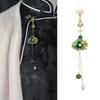 Original Lotus Leaf Pearl Exquisite Goldfish Tassel Fresh Green Long Pendant Natural Hotan Jade Brooches for Women Hanfu Jewelry