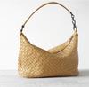2025 New Sheepskin Woven Lunch Box Bag One Shoulder Underarm Dumpling Bag One Shoulder Crossbody Handbag Minimalist Hobo Bag