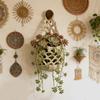 Neuer handgefertigter Boho Tropfen Wandkorb für Obst Gemüse Blumentopf Innen Außen Dekor Langlebig Zwiebeln Hängekörbe