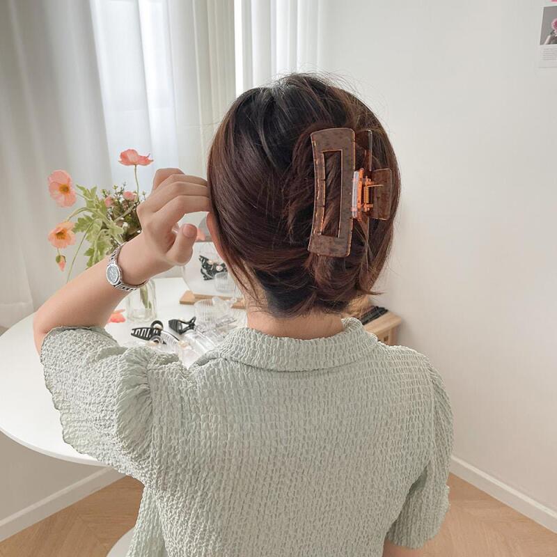 Letrady Women's Square Casual Transparent Hair Clip