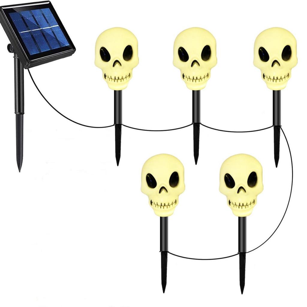 Solar Halloween Garden Lights – 6-Pack Waterproof LED & Stakes, Auto On/Off, 8-Hour Glow, Spooky Yard Decor For Trick-or-Treat