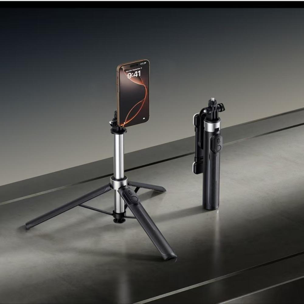 360° Rotation Bluetooth Selfie Stick Telescopic Design Anti-Shake Phone Stand Mini Portable Travel Handheld Tripod